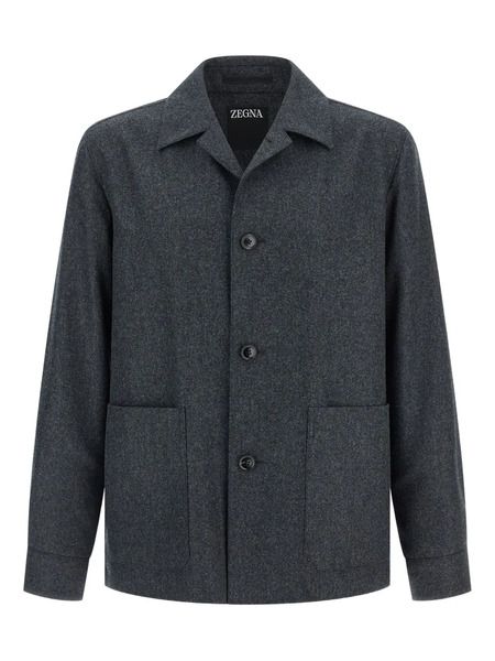  Zegna Alpe Button Jacket - Grey 