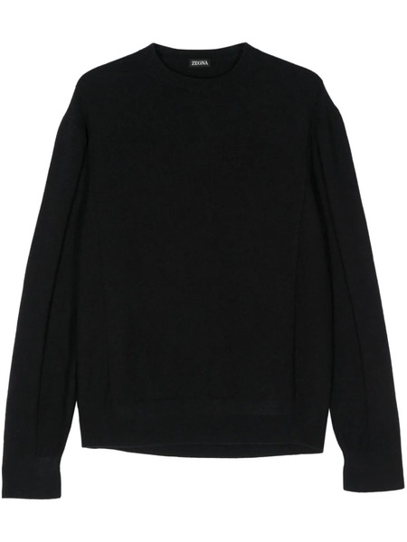  Zegna Brushed Sweater - Black 