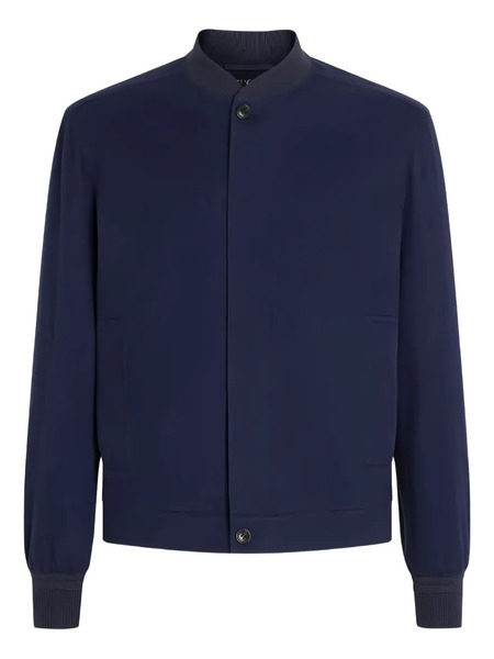 Zegna Button Cashmere Coat - Blue 
