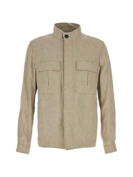  Zegna Buttoned Flap-pocket Jacket - Neutrals 