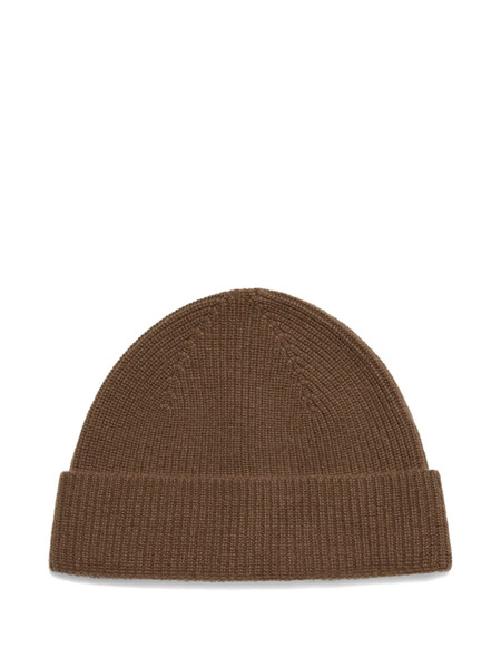  Zegna Cashmere Beanie Hat - Brown 