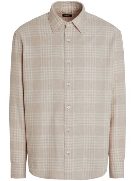  Zegna Check-pattern Shirt - Neutrals 