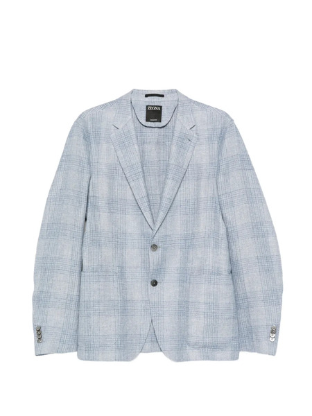  Zegna Checked Blazer - Blue 