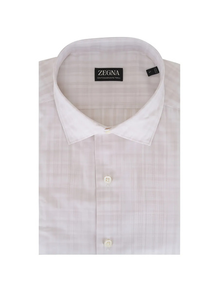  Zegna Checked Shirt - Neutrals 