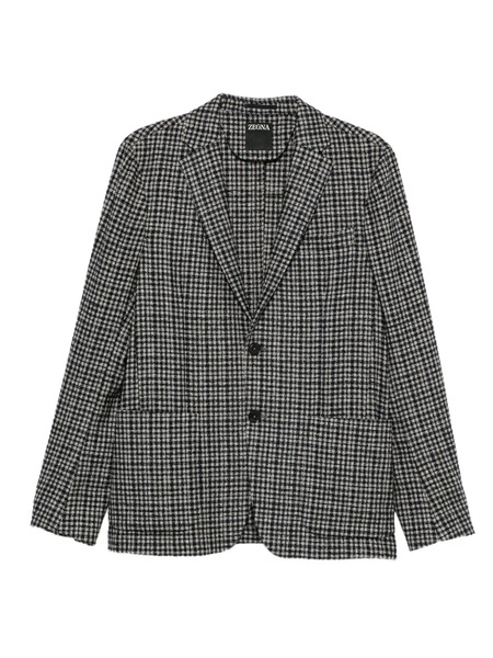  Zegna Checked Two-pocket Blazer - Black 