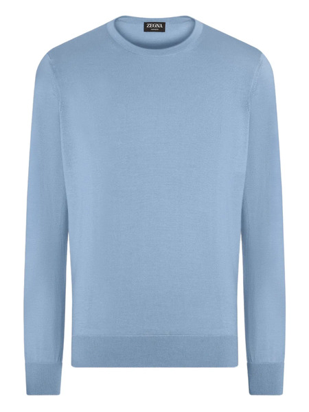  Zegna Crew-neck Sweater - Blue 