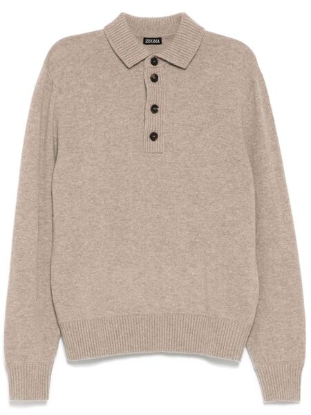  Zegna Crew Neck Sweater - Brown 