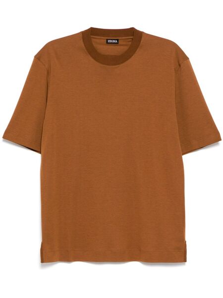  Zegna Crew-neck T-shirt - Brown 