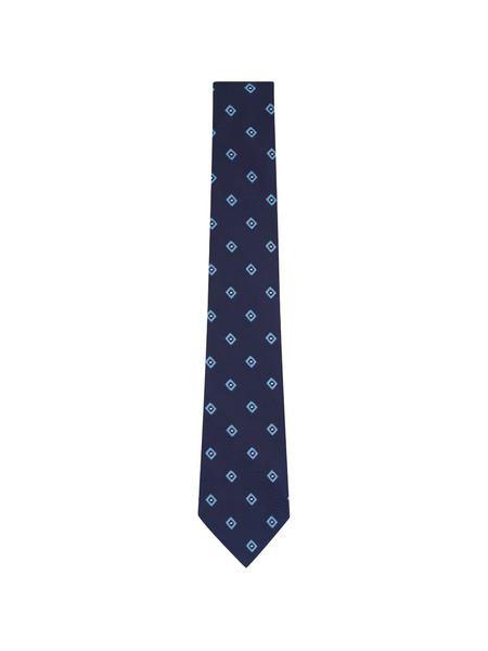  Zegna Diamond Pattern Tie - Blue 