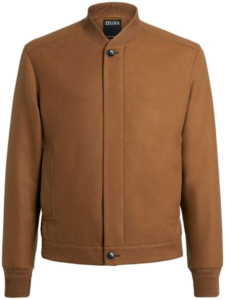  Zegna Elements Oasi Cashmere Bomber Jacket - Brown 