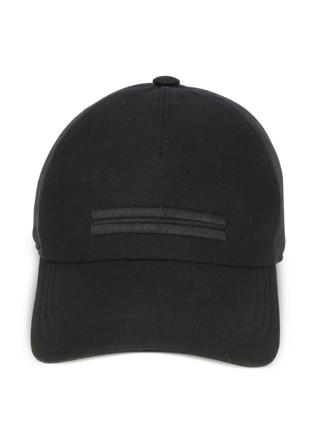  Zegna Embroidered Baseball Cap - Black 