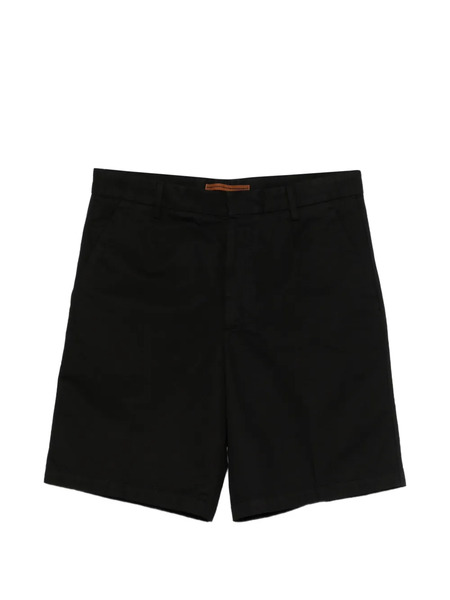  Zegna Flat-front Shorts - Black 