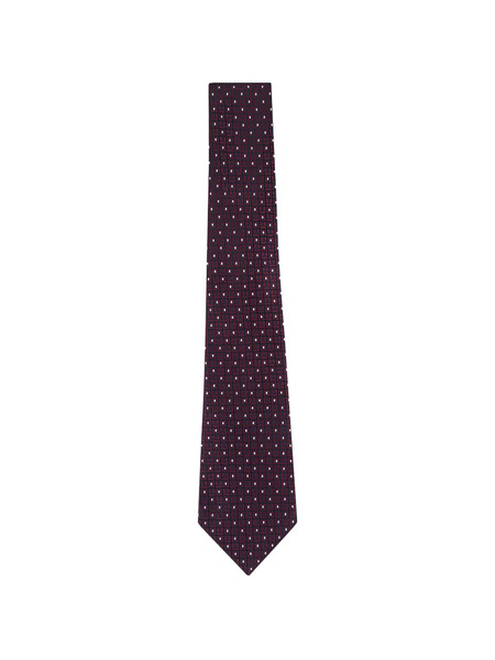  Zegna Geometric-pattern Tie - Red 