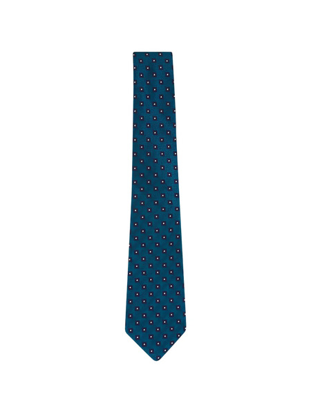  Zegna Geometric-print Tie - Blue 
