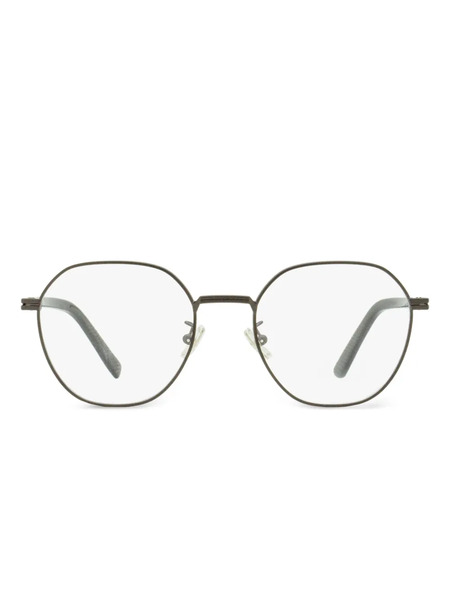  Zegna Geometric Single-bridge Glasses - Grey 