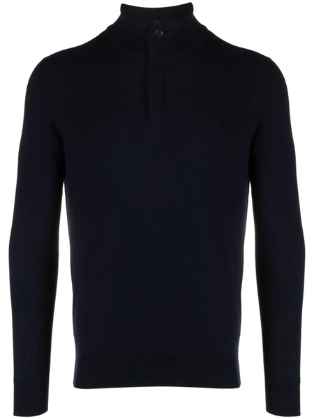  Zegna Half-zip Cashmere Jumper - Blue 