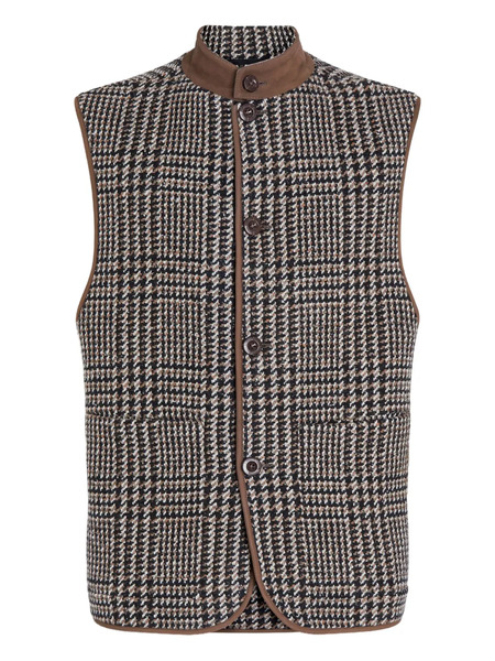  Zegna Houndstooth Vest - Brown 