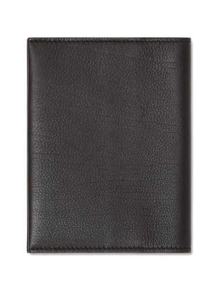  Zegna Leather Passport Case - Brown 