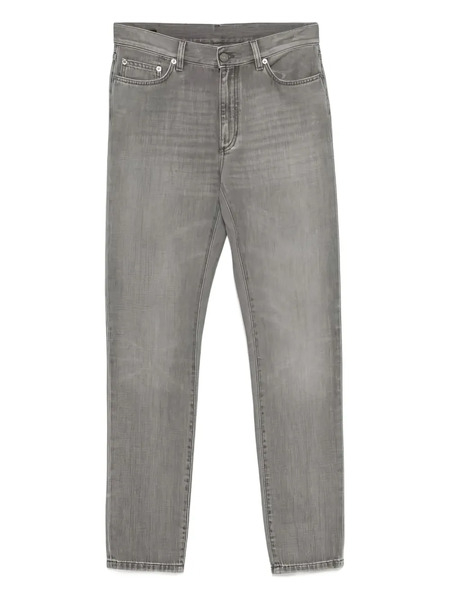  Zegna Leather Patch Jeans - Grey 