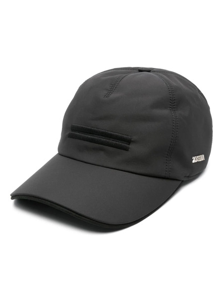  Zegna Logo-embroidered Cap - Black 