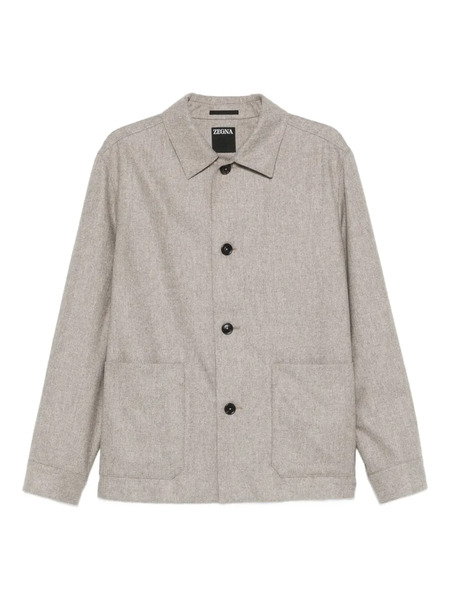  Zegna Patch-pocket Button-front Jacket - Grey 