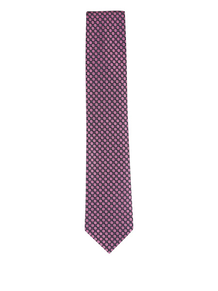 Zegna Patterned Tie - Pink 