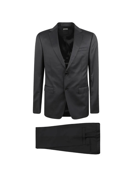  Zegna Pinstripe Suit - Grey 
