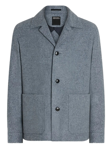  Zegna Pocket Button Jacket - Grey 