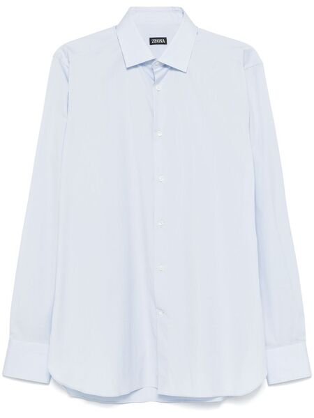  Zegna Poplin Shirt - Blue 