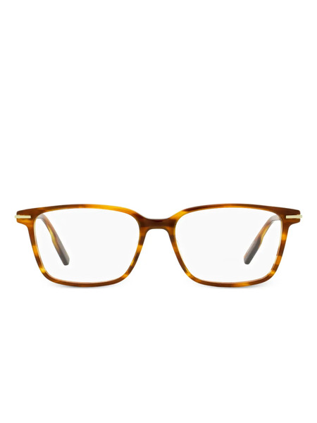 Zegna Rectangular Glasses - Brown 
