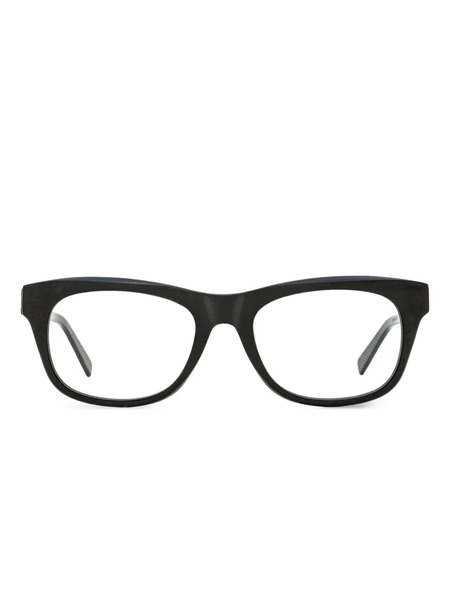  Zegna Road Brand Mark Rectangular Glasses - Black 