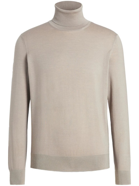  Zegna Roll-neck Sweater - Neutrals 