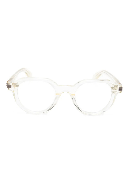  Zegna Round-frame Glasses - White 
