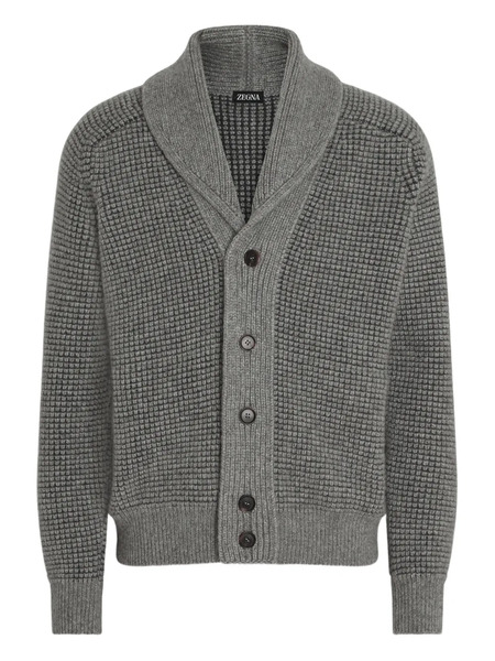  Zegna Shawl-collar Cardigan - Grey 