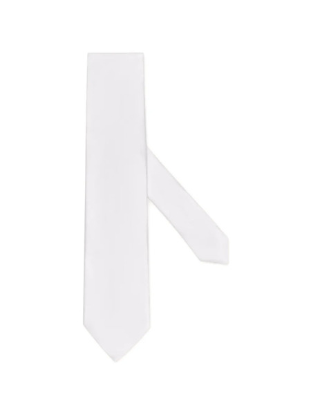  Zegna Silk Tie - White 