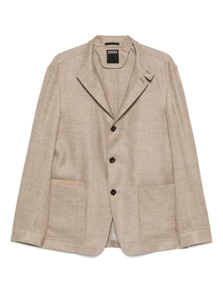  Zegna Single-breasted Blazer - Brown 
