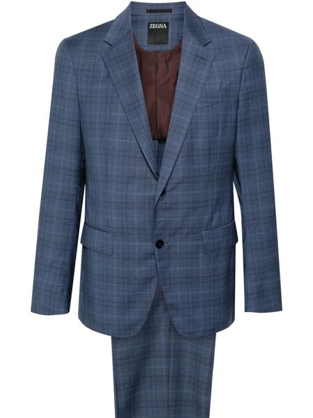  Zegna Single-breasted Wool Suit - Blue 