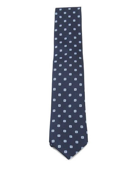  Zegna Square-pattern Tie - Blue 