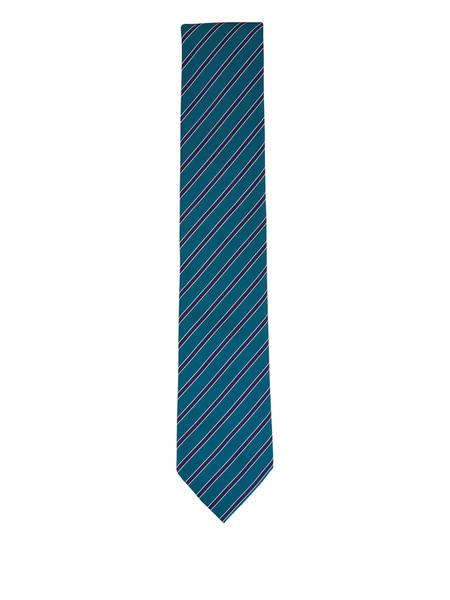  Zegna Striped-pattern Tie - Blue 