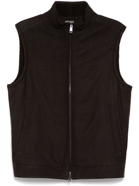  Zegna Suede Vest - Brown 