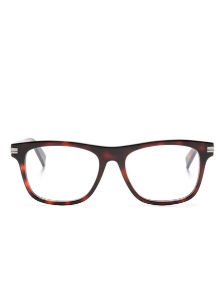  Zegna Tortoiseshell-effect Rectangle-frame Glasses - Brown 