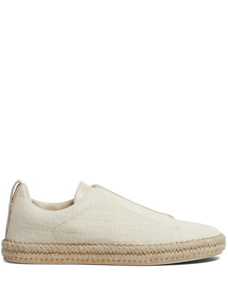 Zegna Triple Stitch Slip-on Espadrilles - Neutrals 