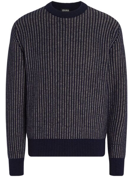  Zegna Two-tone Jumper - Blue 
