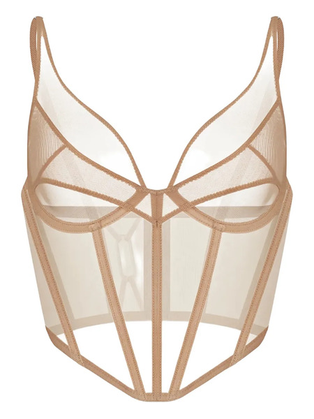  Zhilyova Asteria Mesh Panel Corset - Neutrals 
