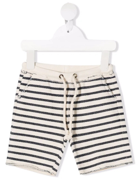  Zhoe & Tobiah Striped Cotton Shorts - Neutrals 