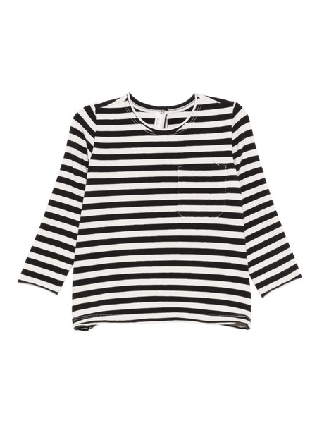  Zhoe & Tobiah Striped-pattern Chest-pocket Top - Neutrals 