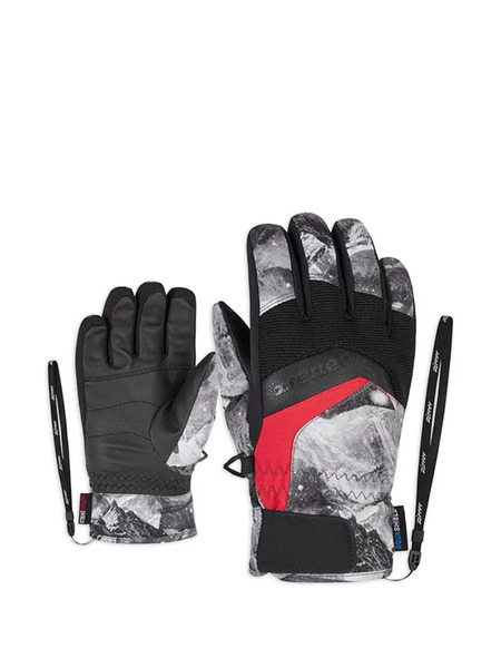  Ziener Abstract-print Gloves - Grey 