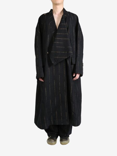  Ziggy Chen Asymmetric Design Coat - Black 
