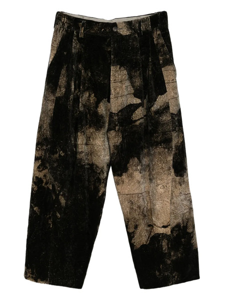  Ziggy Chen Printed Trousers - Black 