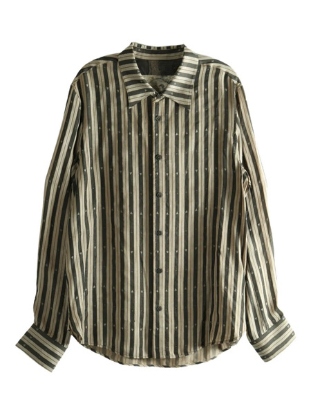  Ziggy Chen Striped Buttoned Shirt - Green 